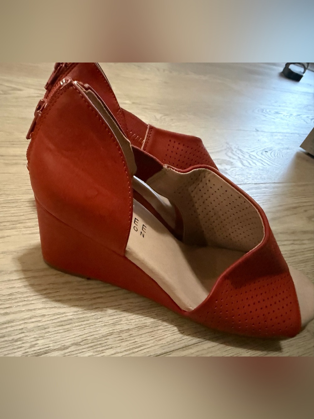 Journee Collection Burnt Orange Open-Toe Wedge Sandals